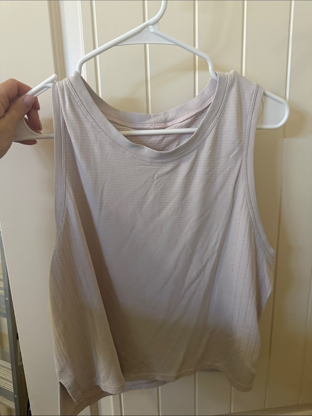 Women's Sleeveless Athletic Tank Top - Light Beige